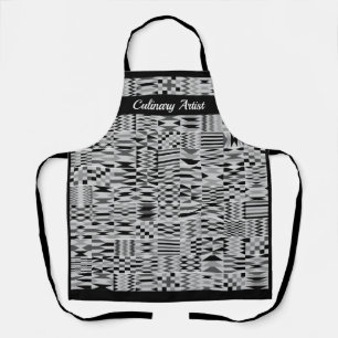 Black and White African Kente All-Over Print Schort