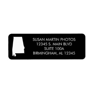 Black and White Alabama Modern Minimalist Etiket