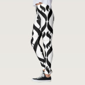 Black and White Aleph Symbol Reflection Leggings (Links)