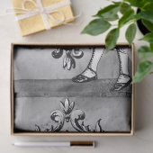 Black and White Alice in Wonderland  Lijst Tissuepapier (Geschenk)