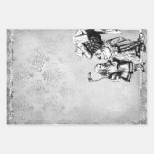 Black and White Alice in Wonderland met Duchess Inpakpapier Vel (Voorkant)