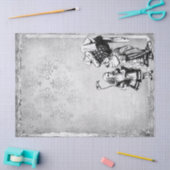 Black and White Alice in Wonderland met Duchess Tissuepapier (Craft)