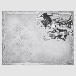 Black and White Alice in Wonderland met Duchess Tissuepapier