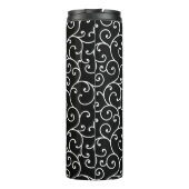 Black and White allover seamless scroll designpatt Thermosbeker (Achterkant)
