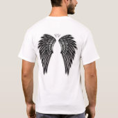 Black and White Angel Wings Tee Shirt (Achterkant)