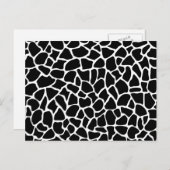 Black and White Animal Print Giraffe Pattern Briefkaart (Voorkant / Achterkant)