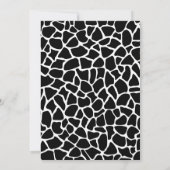 Black and White Animal Print Giraffe Pattern Kaart (Achterkant)