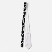 Black and White Animal Print Giraffe Pattern Stropdas (Achterkant)