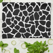Black and White Animal Print Giraffe Pattern Theedoek (Gevouwen)