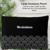 Black and White- Arches Glam Large Accessory Pouch Etui