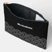 Black and White- Arches Glam Large Accessory Pouch Etui (Open)