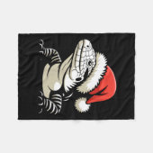 Black And White Argentine Tegu Christmas Ugly Xmas Fleece Deken (Voorkant (Horizontaal))