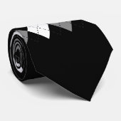 Black and White Argyle Necktie Stropdas (Opgerold)