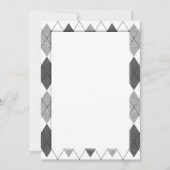 Black and White Argyle Pattern DIY Kaart (Voorkant)