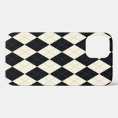Black and White Argyle Universal iPhone 4-tas Case-Mate iPhone Case (Achterkant (horizontaal))