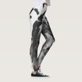 Black and white art texture painting legging pants (Rechts)