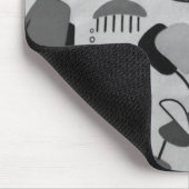 Black and White Atomic Pattern Mousepad Muismat (Hoek)