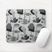 Black and White Atomic Pattern Mousepad Muismat (Met muis)