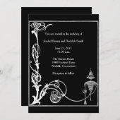 Black and White Aubrey Beardsley Fantasy Kaart (Voorkant / Achterkant)