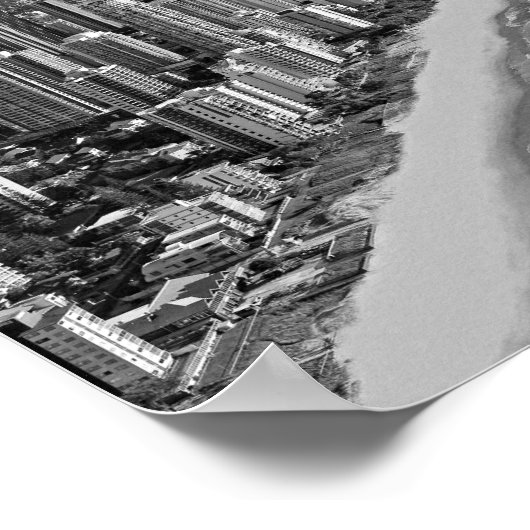 Black and White Australia Gold Coast Poster (Hoek)