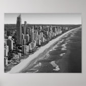 Black and White Australia Gold Coast Poster (Voorkant)