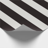 Black and White Awning Stripes Cadeaupapier (Hoek)