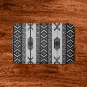 Black and White Aztec Pattern Southwest Tribal Badmat