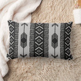 Black and White Aztec Pattern Southwest Tribal Kussen