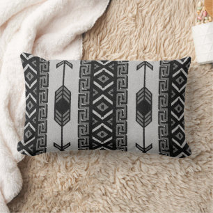 Black and White Aztec Pattern Southwest Tribal Kussen
