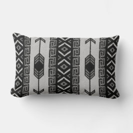 Black and White Aztec Pattern Southwest Tribal Kussen