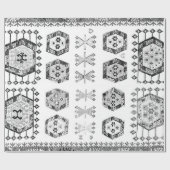 Black and White Aztec Shape Pattern Cadeaupapier (Vlak)