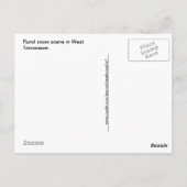 Black and White Backlit Rural Snow Scene Briefkaart (Achterkant)