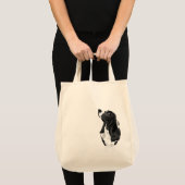 Black and White Basset Hound Tote Bag (Voorkant (product))