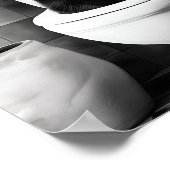 Black and White Bathroom Cat Print, Funny Posters, Poster (Hoek)