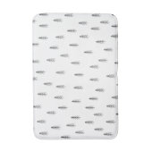  Black and White Bathroom Rug Badmat (Voorkant Verticaal)