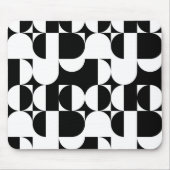 Black and White Bauhaus Modern Abstract geometrisc Muismat (Voorkant)