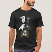 Black And White Bear Into Panda Fusion T-shirt (Voorkant)