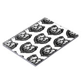 Black and White Bear's Face Ink Drawing Notitieboek (Linkerzijde)