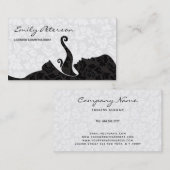 Black and White Beauty/Cosmetology Design Business Visitekaartje (Voorkant / Achterkant)