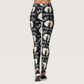 Black and White Big Afro Zeg ja Leggings (Achterkant)