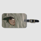 Black-and-White Bird American Coot Bagagelabel (Voorkant (horizontaal))