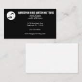 Black and White Bird Watching Wildlife Eco Tourism Visitekaartje (Voorkant / Achterkant)