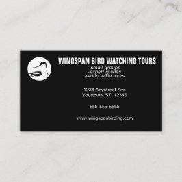Black and White Bird Watching Wildlife Eco Tourism Visitekaartje
