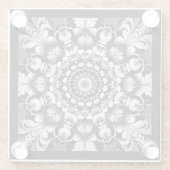 Black and White Bliss Glazen Onderzetter (Achterkant)