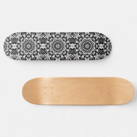 Black and White Bliss Persoonlijk Skateboard (Horizontaal)