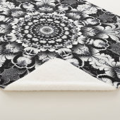 Black and White Bliss Sherpa Deken (3/4)