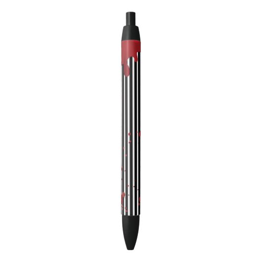 Black and White Bloody Jack Halloween Zwarte Inkt Pen (Voorkant Verticaal)