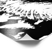 Black and White Blue Eyes Tiger Graphic Foto Afdruk (Hoek)