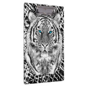 Black and White Blue Eyes Tiger Graphic Klembord (Rechts)