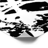 Black and White Blue Eyes Tiger Graphic Poster (Hoek)